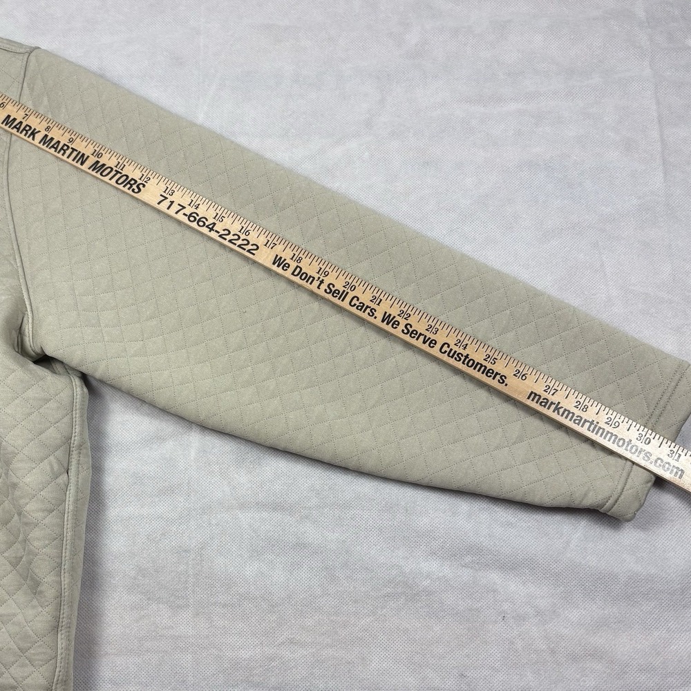 Magaschoni Pullover Mens 2XL Beige Diamond Quilted Half Zip Sweater Pockets - Picture 9 of 14